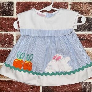 Vintage Samara Easter bunny dress 3-6m baby girls